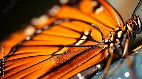 The beauty of nature can be seen in macro images of butterfly wings.