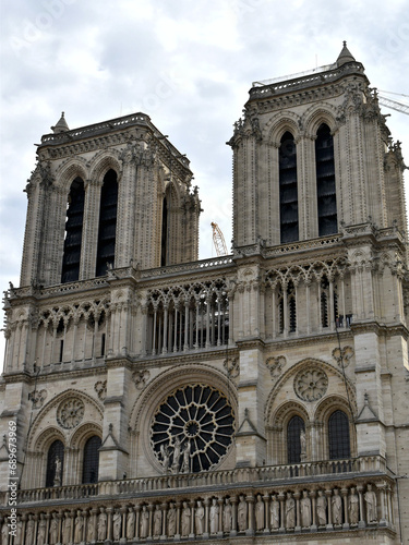 Exterior of Notre Dame cathedral in Paris