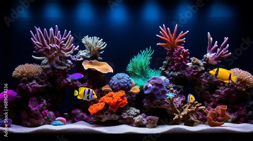 A coral reef in a tank that is colorful © Suleyman Mammadov