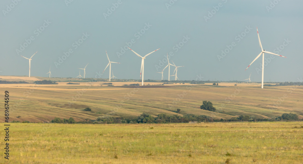 Wind power plants in nature. Technologies Wind power plants in nature. Technologies