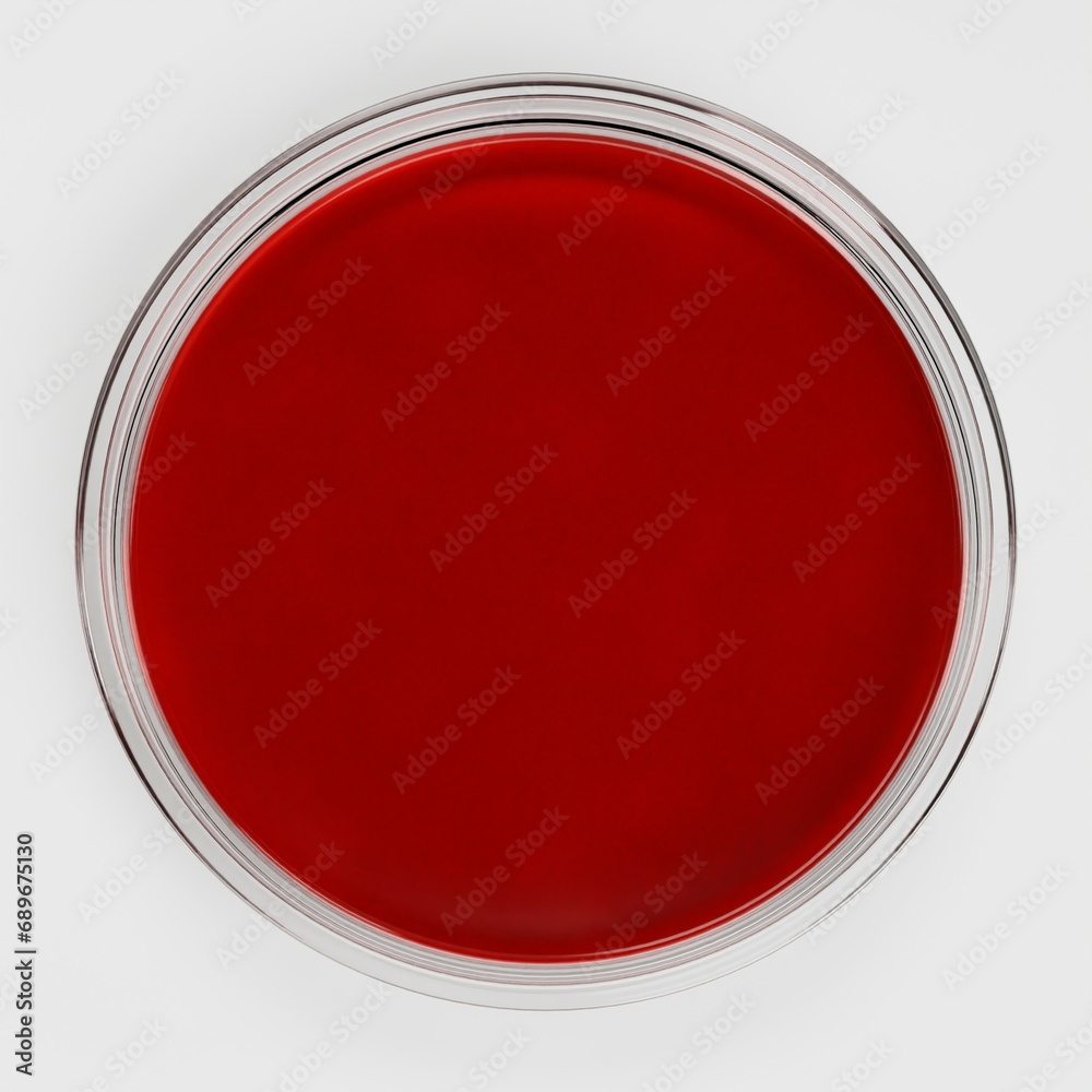 Realistic 3D Render of Petri Dish with Blood Realistic 3D Render of Petri Dish with Blood