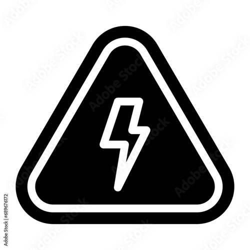 high voltage glyph icon