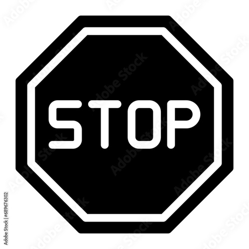 stop glyph icon