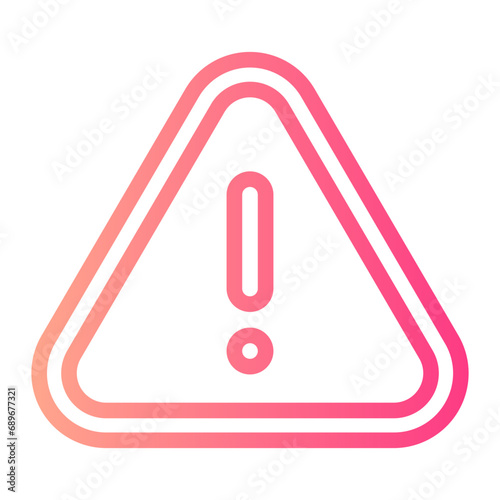 warning sign gradient icon