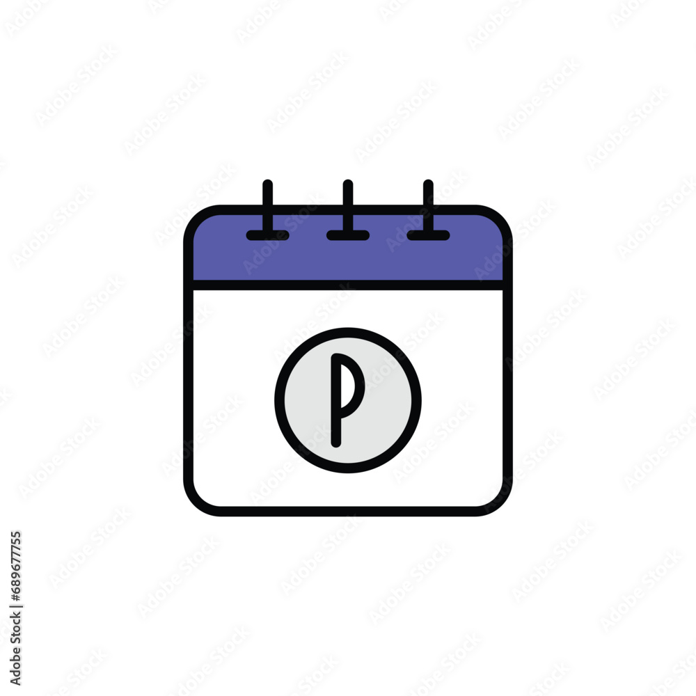 Calendar icon design with white background stock illustration Calendar icon design with white background stock illustration