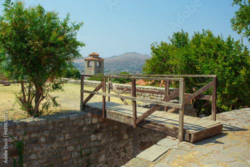 Streets, houses, ruins and fortress walls of the old town Bar. Europe. Montenegro