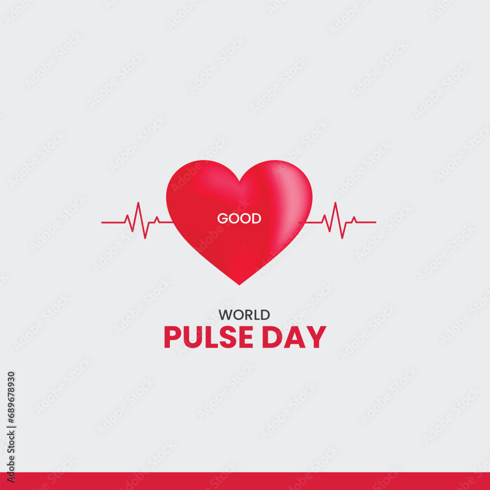 world pulse day. pulse day creative. heartbeat vector illustration. 