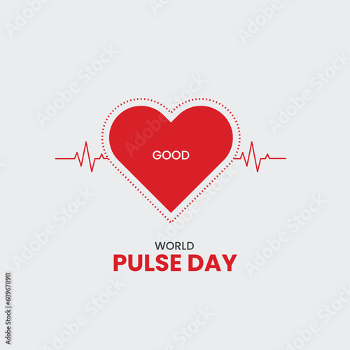 world pulse day. pulse day creative. heartbeat vector illustration. 