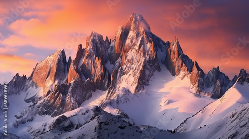 A ravine is reflected by the mountain range during a multicolored sunset. © Elchin Abilov
