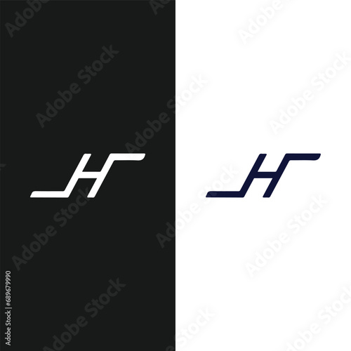 H letter logo, Letter H logo, H letter icon Design with black background. Luxury H letter 