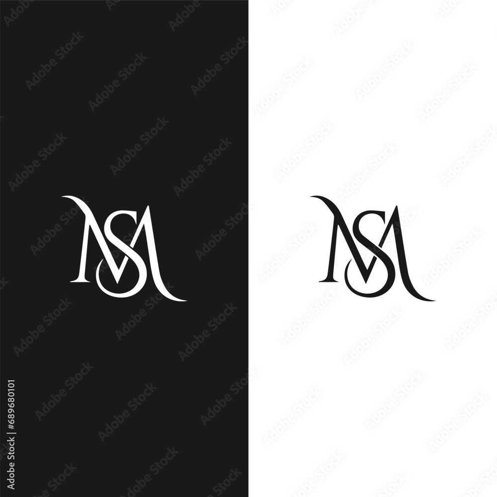 MS logo. M S design. White MS letter. MS, M S letter logo design