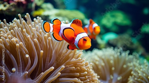 A coral reef in africa is home to colorful clownfish. © Akbar