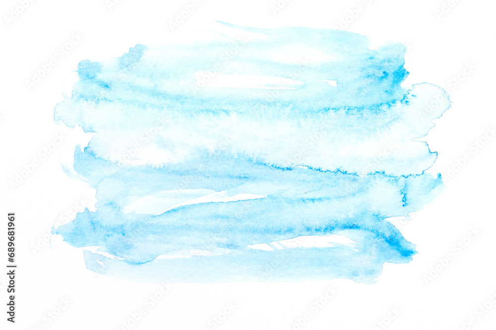Abstract liquid art background. Blue watercolor translucent blots on white paper. Abstract liquid art background. Blue watercolor translucent blots on white paper.