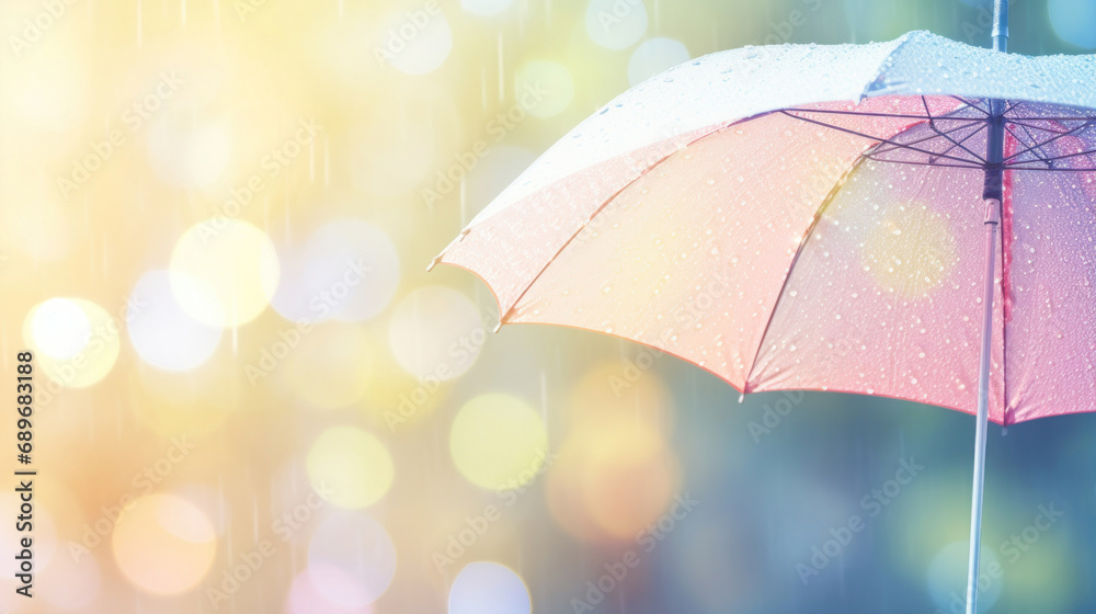 Colorful umbrella with bokeh background - vintage effect style pictures