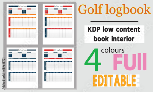 Golf  Score card and logbook.