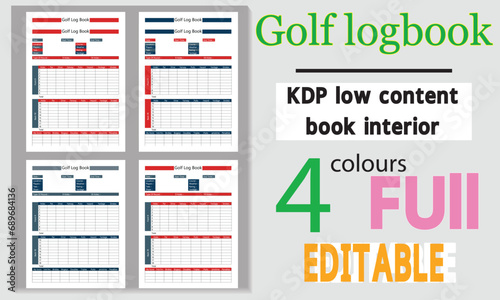 Golf  Score card and logbook.