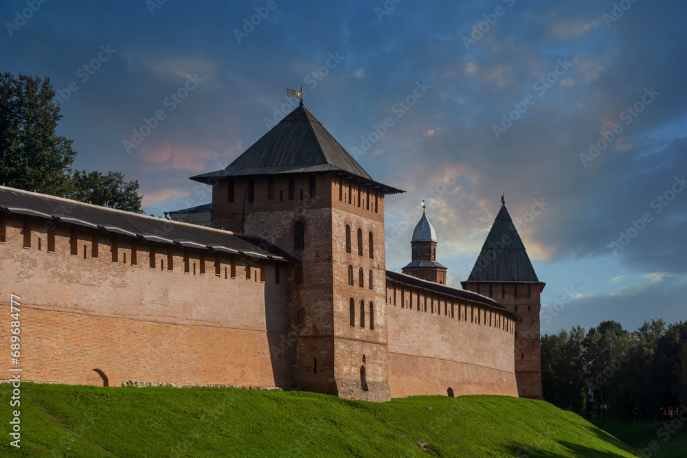 The Monument Millennium of Russia (1862) in the Kremlin of Veliky Novgorod on a sunny October morning. Russia The Monument Millennium of Russia (1862) in the Kremlin of Veliky Novgorod on a sunny October morning. Russia