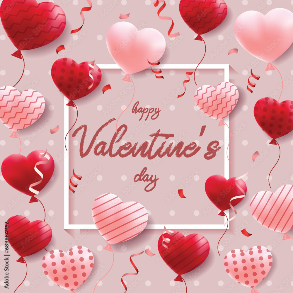 Vector design happy valentine's day valentine's day surprise with editable text