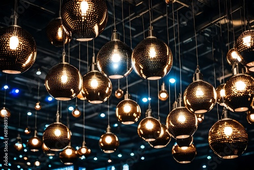 gold christmas balls