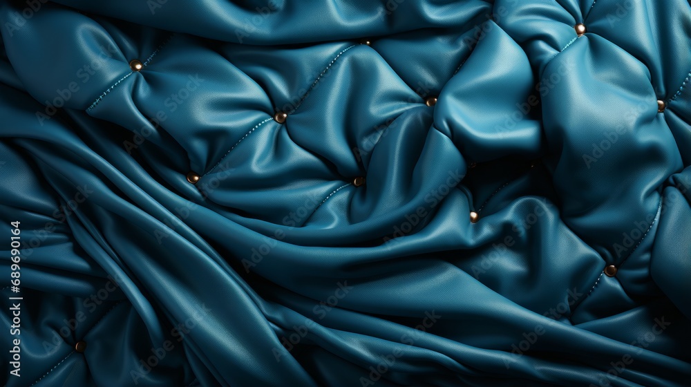 Fototapeta premium Mesmerizing folds of azure fabric, embodying the essence of fashion and evoking a sense of luxurious sophistication