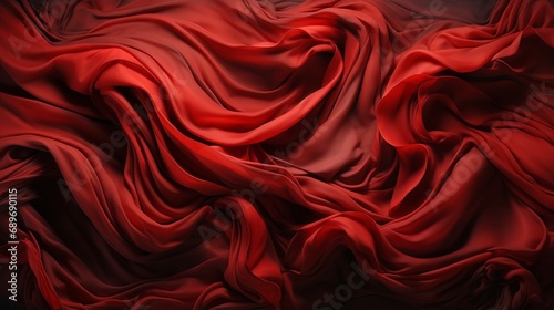 An abstract masterpiece of fiery passion, as a maroon fabric dances with the wind, evoking a sense of untamed creativity and fluidity