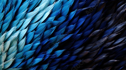 Vibrant blue feathers entwine in an abstract dance, evoking a wild sense of freedom and the fluidity of emotion within the confines of a rope