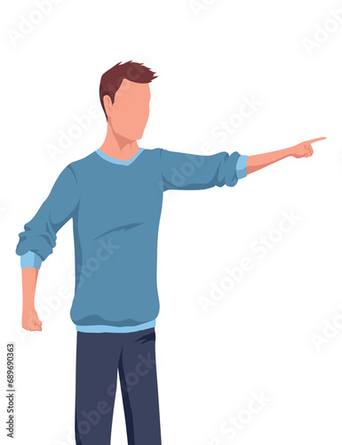 Angry male shouting to other, marriage problems. Man quarrel, husband arguing, family conflict. Vector cartoon illustration
