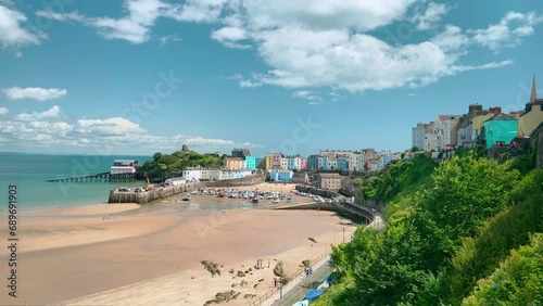 Harbour and North Beach Tenby Pembrokeshire Wales photo