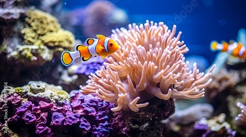 Tropical fish are found swimming in natural coral reefs. © Tahir