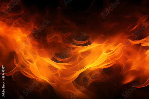 Ethereal Fire Dance  swirling orange flames in a mystical setting  Abstract Concept Art  Generative AI