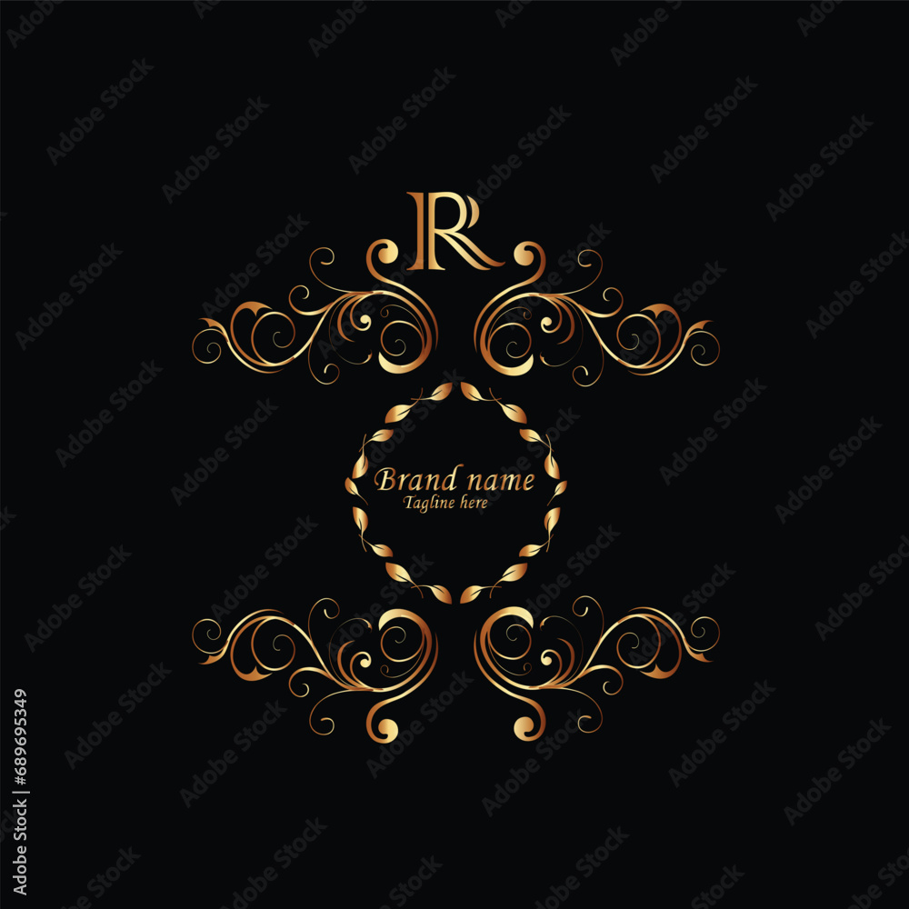 Creative Initial letter R logo design with modern business vector template. Creative isolated R monogram logo design Creative Initial letter R logo design with modern business vector template. Creative isolated R monogram logo design