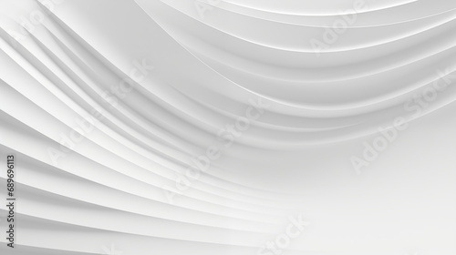 Waveform elegance minimalist white geometric background