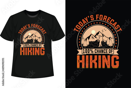 Hiking T-shirt Design vector
