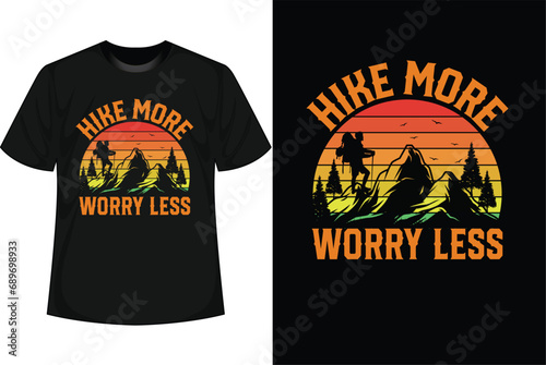 Hiking T-shirt Design vector
