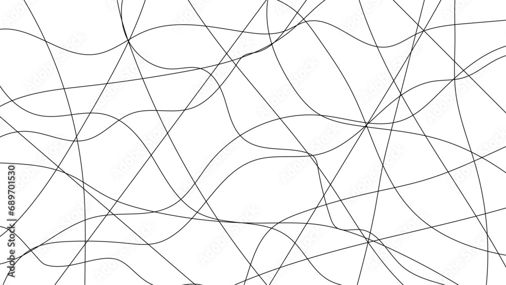 Abstract geometric pattern. Random chaotic lines. Scribble art image idea