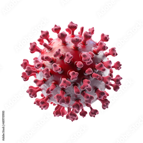 3D virus. Virus on transparent background. Generative AI