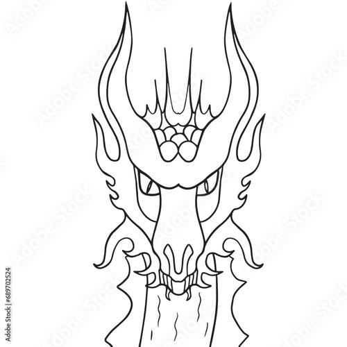 Dragon is the symbol of 2024. Vector rafika