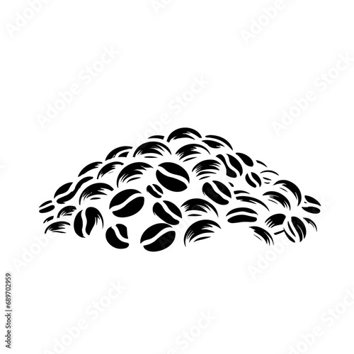 roasted coffee beans vector
