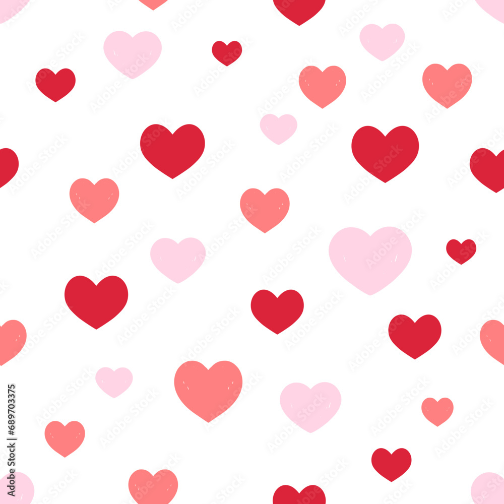 Seamless pattern with hearts shape on white background vector illustration.
Vector Formats