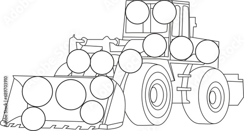 Constraction vehicles coloring book
