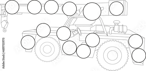 Constraction vehicles coloring book