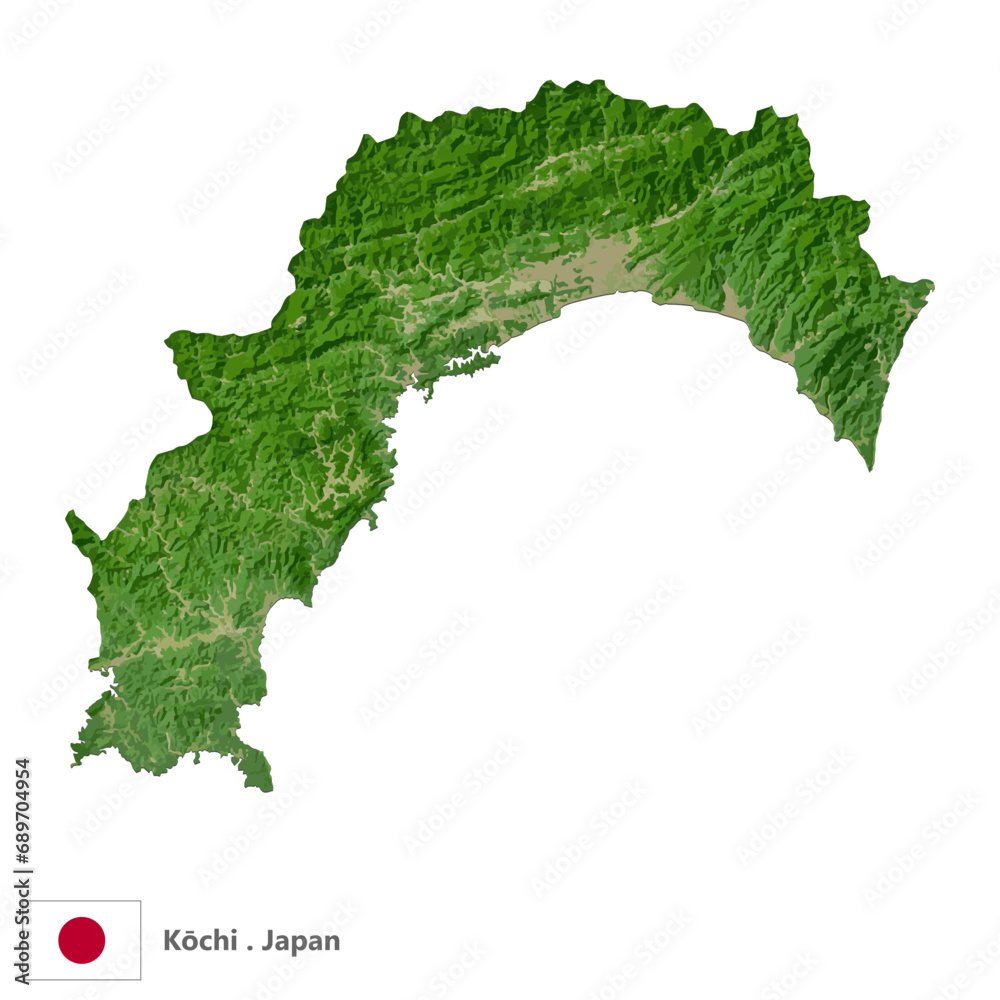 Kōchi, Prefecture of Japan Topographic Map (EPS) Kōchi, Prefecture of Japan Topographic Map (EPS)