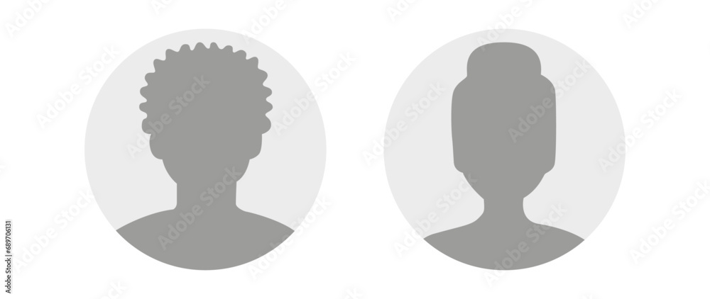 Vector flat illustration in grayscale. Avatar, user profile, person icon, profile picture. Suitable for social media profiles, icons, screensavers and as a template. Vector flat illustration in grayscale. Avatar, user profile, person icon, profile picture. Suitable for social media profiles, icons, screensavers and as a template.