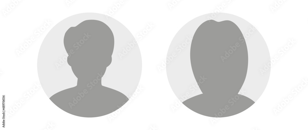 Vector flat illustration in grayscale. Avatar, user profile, person icon, profile picture. Suitable for social media profiles, icons, screensavers and as a template. Vector flat illustration in grayscale. Avatar, user profile, person icon, profile picture. Suitable for social media profiles, icons, screensavers and as a template.