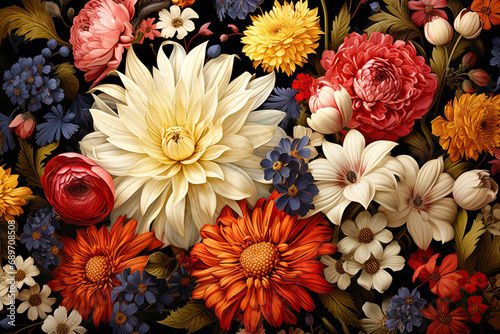 Delicate floral pattern wit...