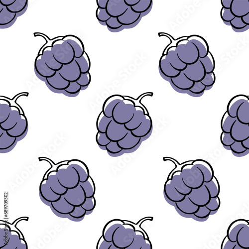 seamless pattern with blackberries