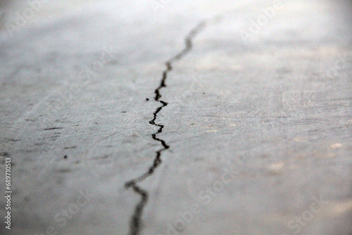 Cracked Broken Concrete Pavement photo