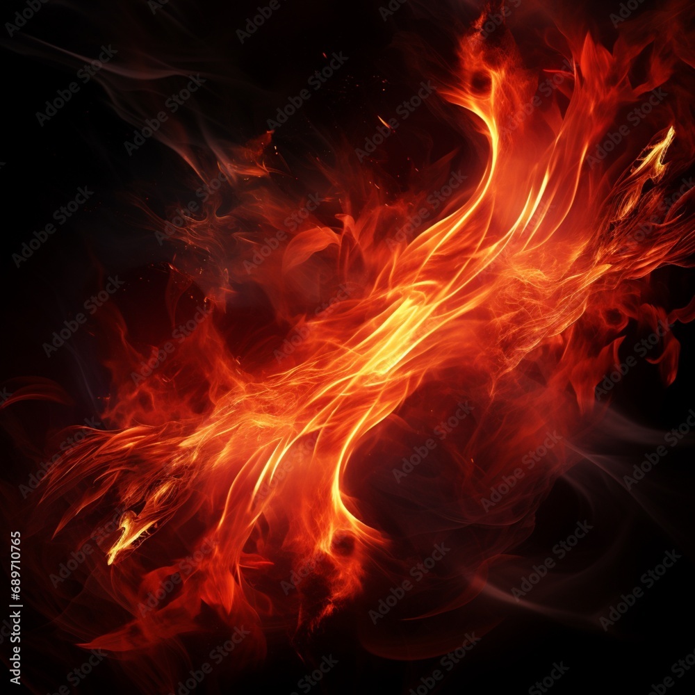 Popular red flames wallpapers image Generative AI