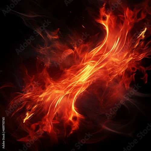Popular red flames wallpapers image Generative AI