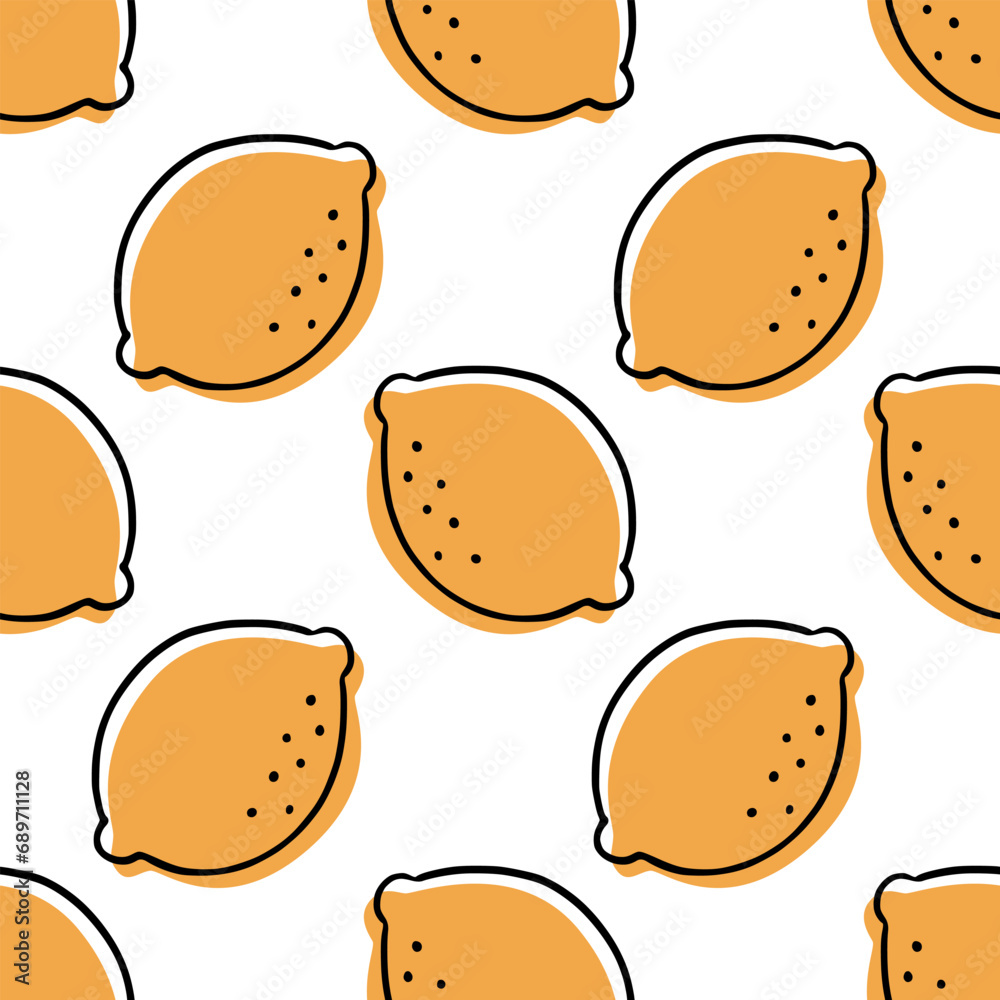 Fototapeta premium seamless pattern with lemon 
